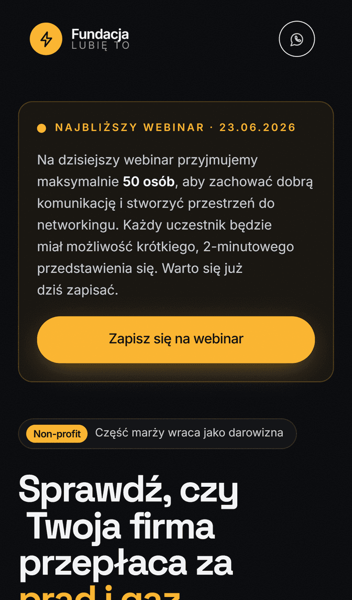 fundacja-lubie-to mobile — hero