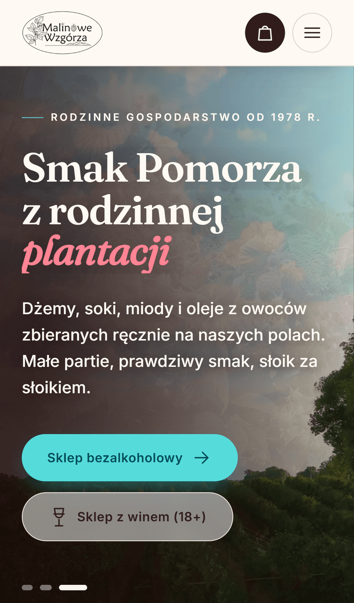malinowe-wzgorza mobile — hero
