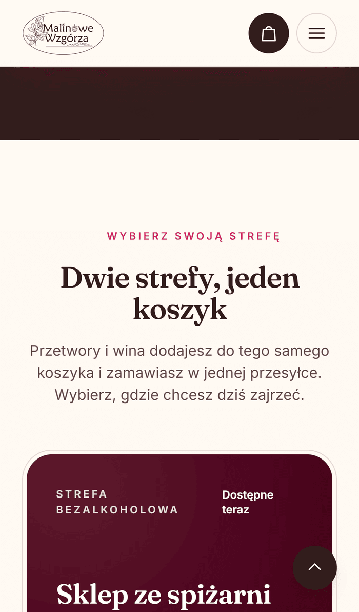malinowe-wzgorza mobile — sekcja