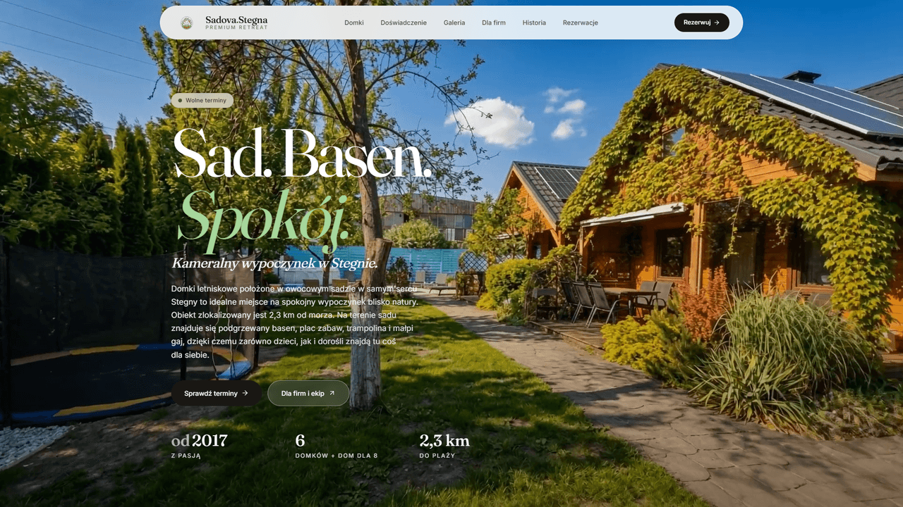 sadovastegna.pl — widok strony